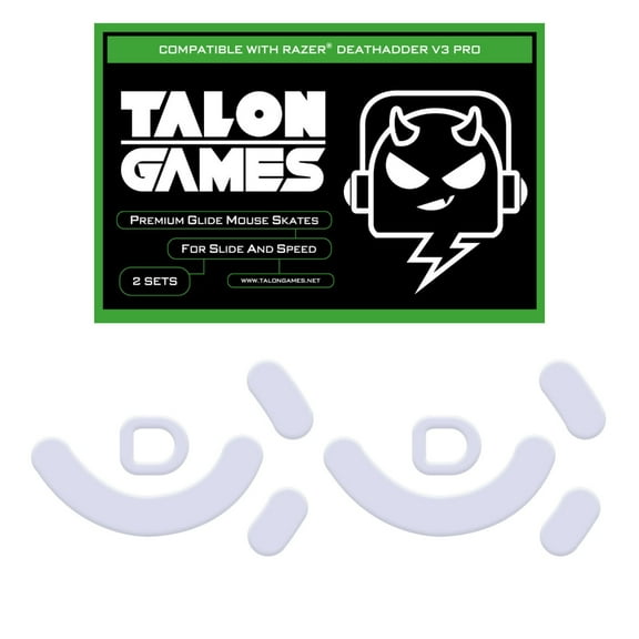 2Sets Mouse Feet Mouse Skates Stickers Pad Rounded Glides Curved Edges Feet for DeathAdder Mice