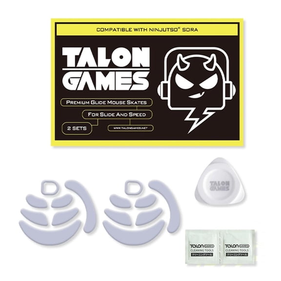 2Sets Mouse Skates Glides Feet Pads Mouse Feet Sticker for Ninjutso Gaming Mouse White Rounded Curved Edges Feet