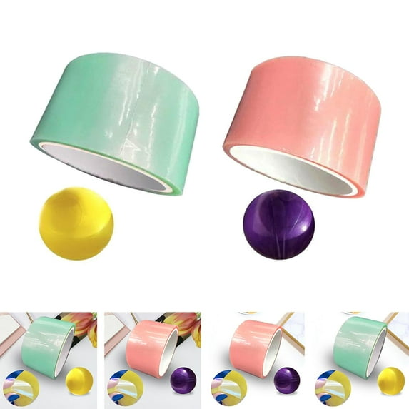 2Sets Sticky Ball Rolling Tape with Ball Toys Relaxing Handmade Style A
