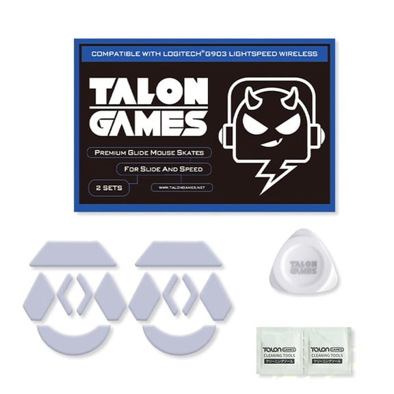 2Sets TALONGAMES Custom White Curved Edge Mouse Skates Mouse Feet for G903 LIGHTSPEED Gaming Mouse Glides