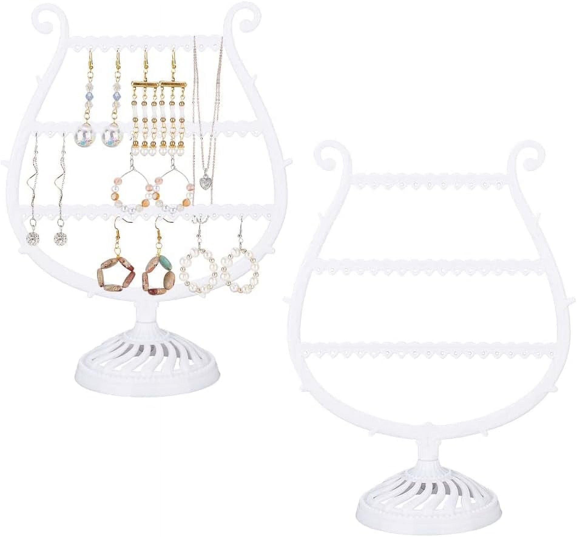 CIATBYYJ Acrylic Earring Holder - 2 Sets, Clear Hanging Display Stand For Studs, Hoops & Necklaces, 2.3x6 Inch - View #2