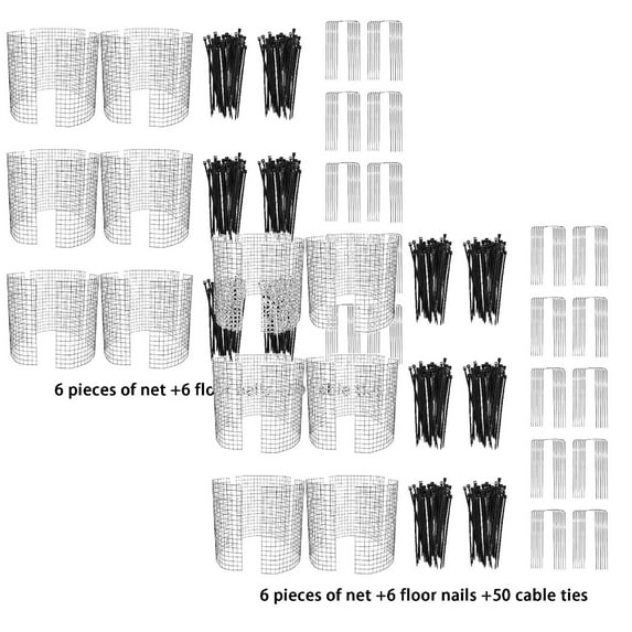 2Sets Wire Protector from Animals - Metal Mesh Cage Covers - Sturdy Garden Bunny Barricades Chicken Wire Cloche for Shrubs Vegetables Flowers