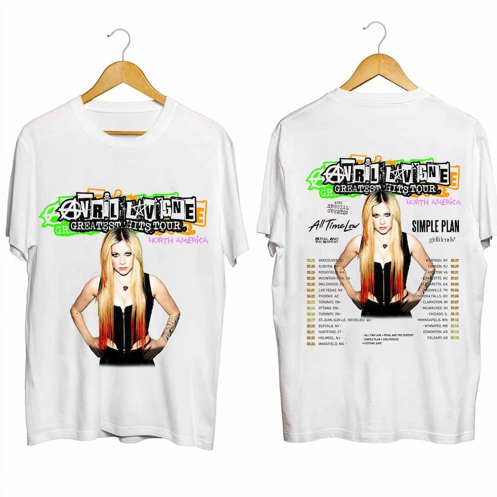 2SidezClownz 2 SIDE Avril Lavigne 2024 Tour Shirt, Avril Lavigne Fan