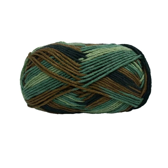 2Skein 6-Ply Milk Cotton Knitting Acrylic Fiber Yarn for Weaving Knitting & Crochet Segment Dyed Dark Green 3mm