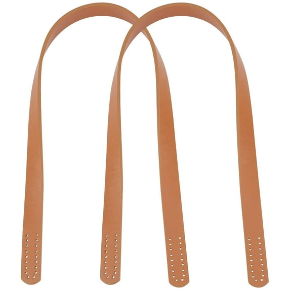 2Strand 2pcs 62cm(24 Inch) Imitation Leather Bag Strap Short Sewing Bag Handles for Handbag Purse Wallet Repair Replacement,Dark Khaki, 0.7 Inch Width