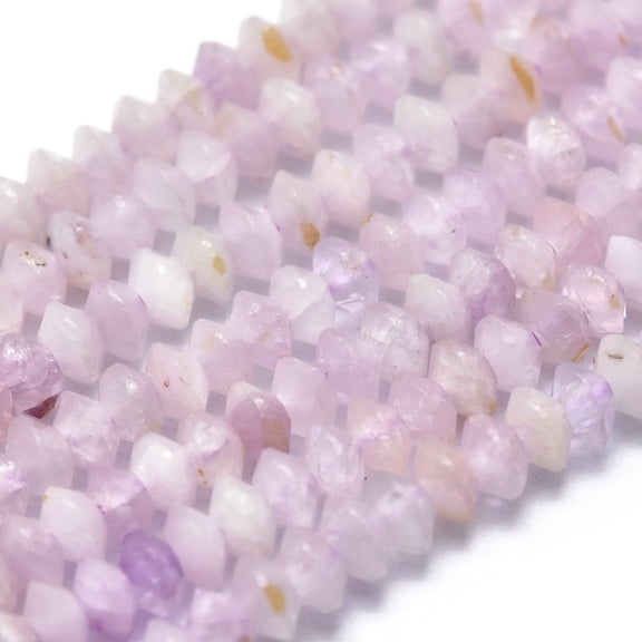 2Strand Natural Kunzite Beads Strands Faceted Bicone 2.5~3x1.5~2mm Hole: 0.5mm about 250pcs/Strand 14.96 inch(38cm)