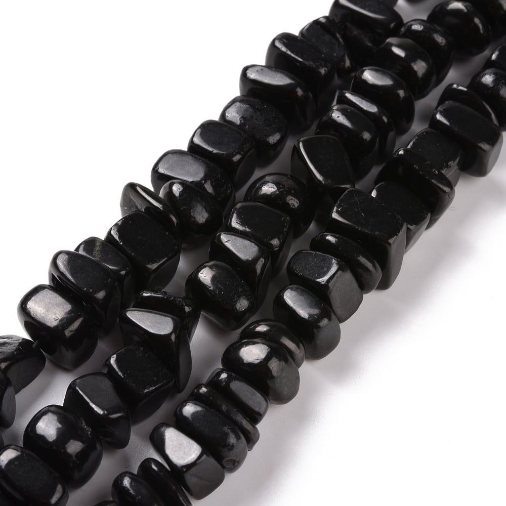 2Strand Natural Shungite Stone Beads Strands Nuggets 10~16x10~12.5x6.5~7mm Hole: 1mm about 63~64pcs/strand 15.75~15.83 inch(40~40.2cm)