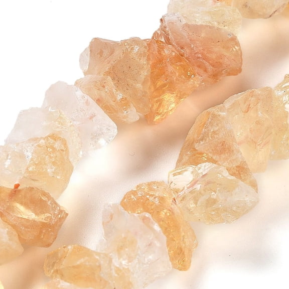 2Strand Raw Rough Natural Citrine Beads Strands Nuggets 9~17x7~16x8~14mm Hole: 0.9mm 21~25pcs/strand 7.09''~7.87''(18~20cm)