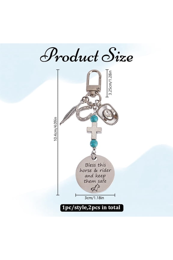 2Styles Horse Saddle And Bridle Charm Clip 2pc Horse Theme Tibetan Style Alloy Pendants Bless This Horse Rider Keep Safe Horse Stuff Horse Gifts for Women Hobby Horse Accessories Keychain
