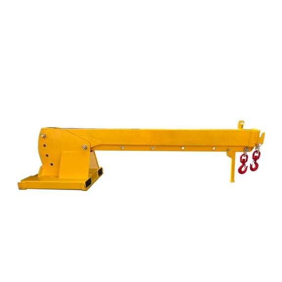 2T 12ft Forklift Telescopic Jib Boom 0-75 Adjustable Tilt Angle Lifting Arm