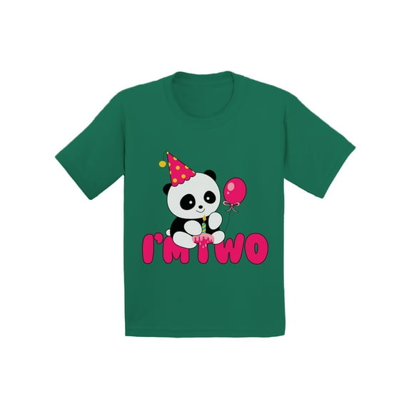 2T Birthday T Shirts - Cute Baby Boy Baby Girl Shirt 2 Years Old - Panda I'm Two Toddler Outfit