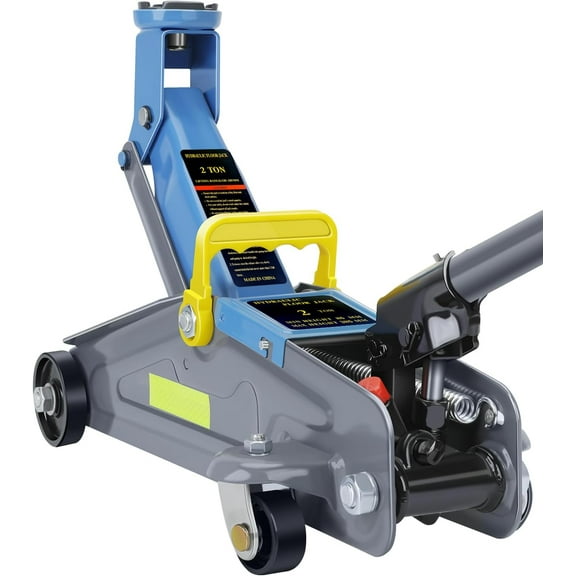 2T Floor Jack with Quick Lifting Range of 5.11-13 inches, Portable Hydraulic Floor Jack with Reflective Strip Suitable for Night Use, 6600 pounds Car Jack Suitable for Various Vehicle Models