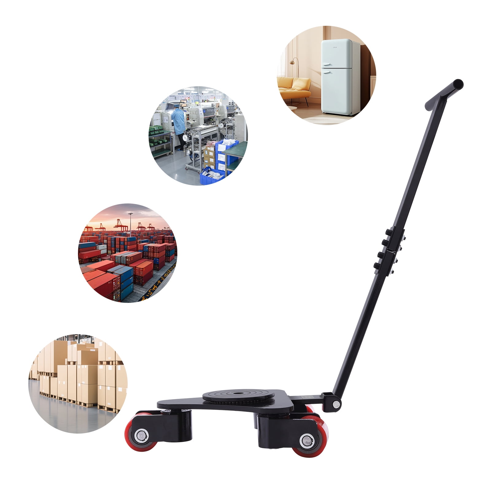 Machine Shop Dolly 2T Industrial Machinery Skate Dolly, Machinery Mover for Warehouse and ...