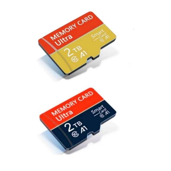 2T Micro SD Card 2000 Memory Card with SD Card Adapter High Speed Class 10 for Smartphone,Tablet with SD Card Adapter 2-pack