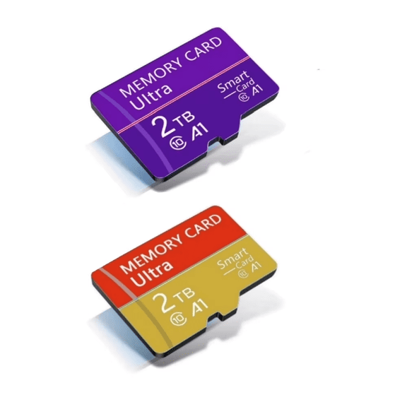 2T Micro SD Card 2000 Memory TF Card, UHS-I, C10, U3, V30, 4K, Large Capacity Full HD Memory Card Suitable For Smartphones, Cameras, Computers, Gaming And Other Android Devices 2-pack