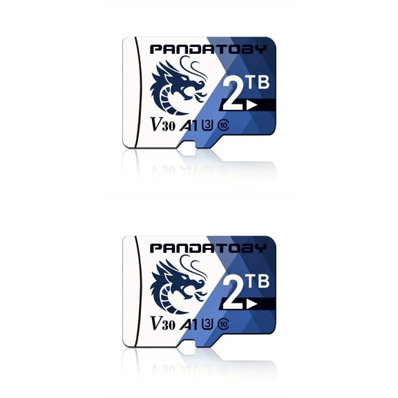 2T Micro SD Card Class 10 SDHC SDXC , UHS-I, C10, U3, V30, 4K, Large Capacity Full HD Memory Card Suitable For Smartphones, Cameras, Computers, Gaming And Other Android Devices 2-pack