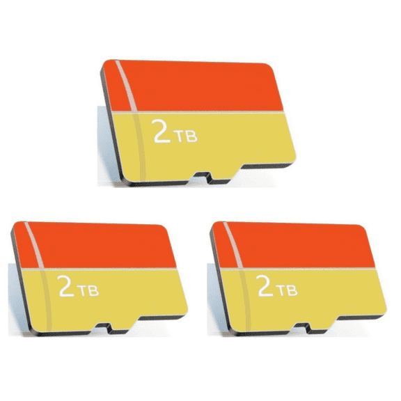 2T Micro SD Card Class 10 , UHS-I, C10, U3, V30, 4K, Large Capacity Full HD Memory Card Suitable For Smartphones, Cameras, Computers, Gaming And Other Android Devices 3-pack