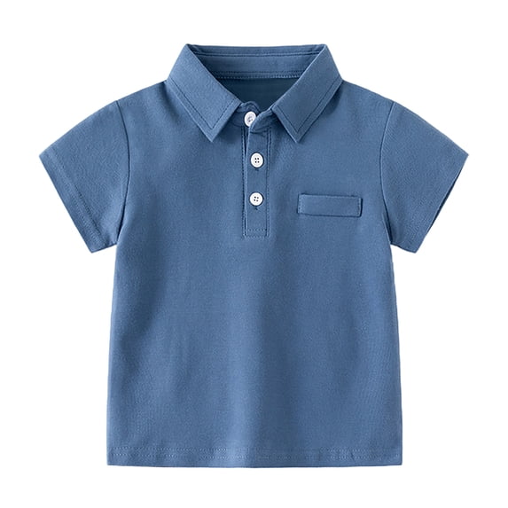2T Shirts, Baby Boy Summer Polo Short Sleeve Shirts Solid Tops