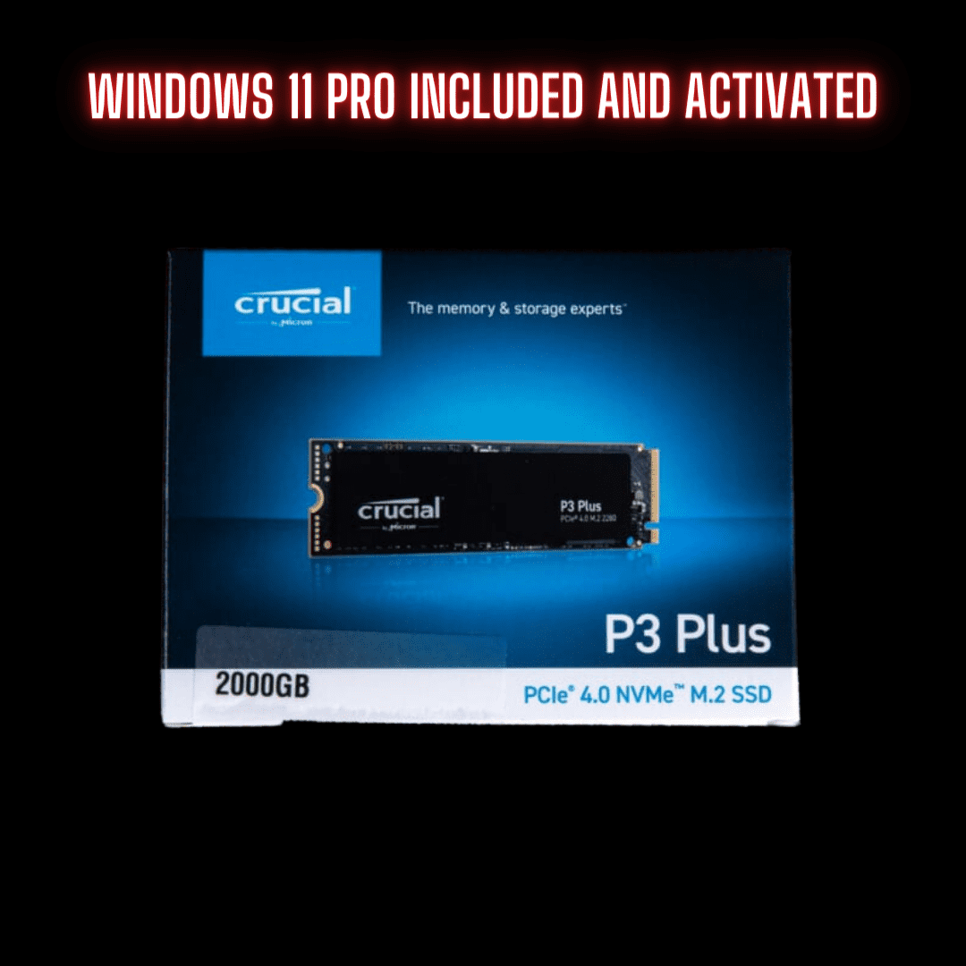 2TB Crucial P3 M.2 SSD With Windows 11 Pro Pre Installed and