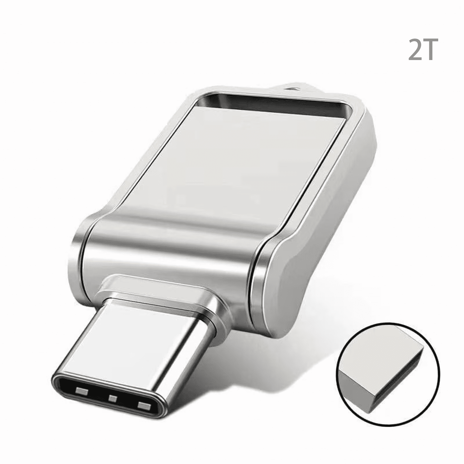 Flash Drive,USB3.0 Go USB Type-C Thumb Drive for PC,Laptop,USB C Devices(Silver）