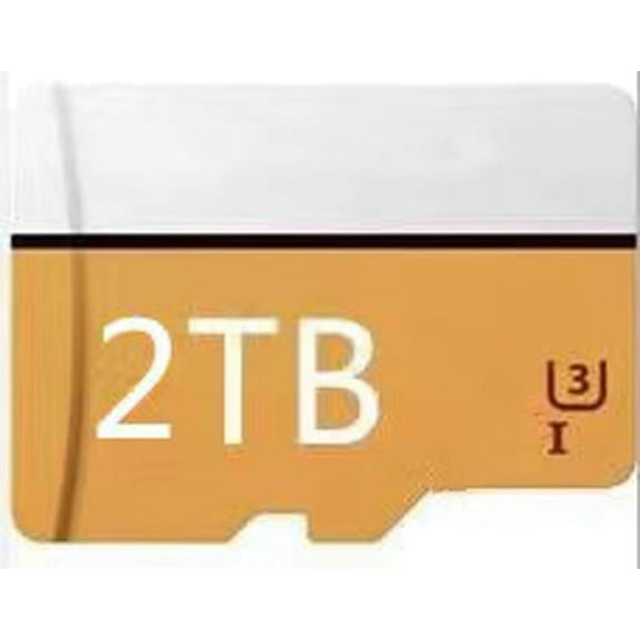 2TB Memory Card TF Flash Mini Card For Micro SD Card Compatible with Smart Phones and Cameras Class 10 High Speed with Free Adapter Color White Orange