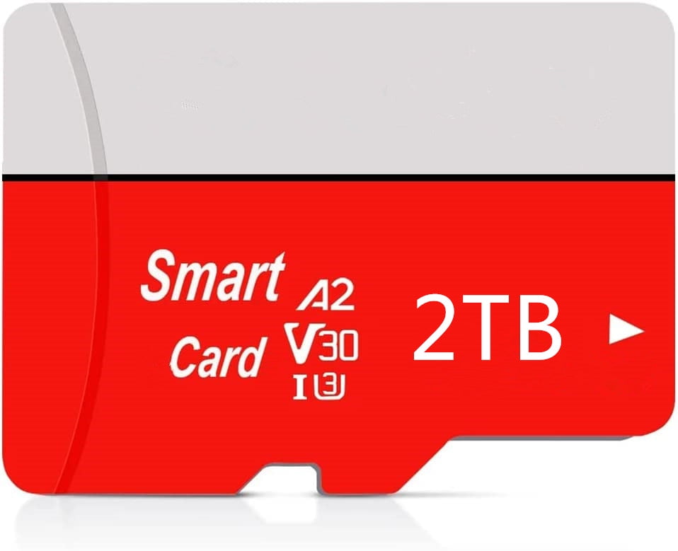 2TB Micro SD Card Memory Card Class 10 For Phones Camera and PC White/R