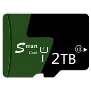 2TB Micro SD Card TF Card with Adapter Class 10 High Speed Memory Card for Phones and Camera Green/Black