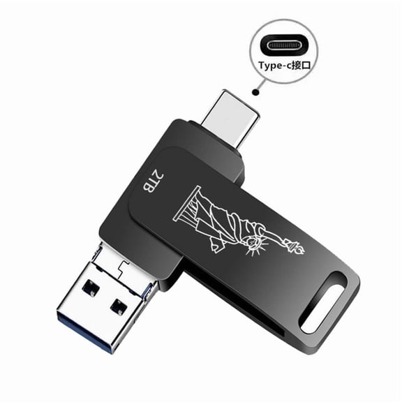 2TUSB Flash Drive  High-Speed Thumb Drive Type C Memory  Drive Data Storage Pen Drive Jump Drive  for PC/Laptop/Mobile