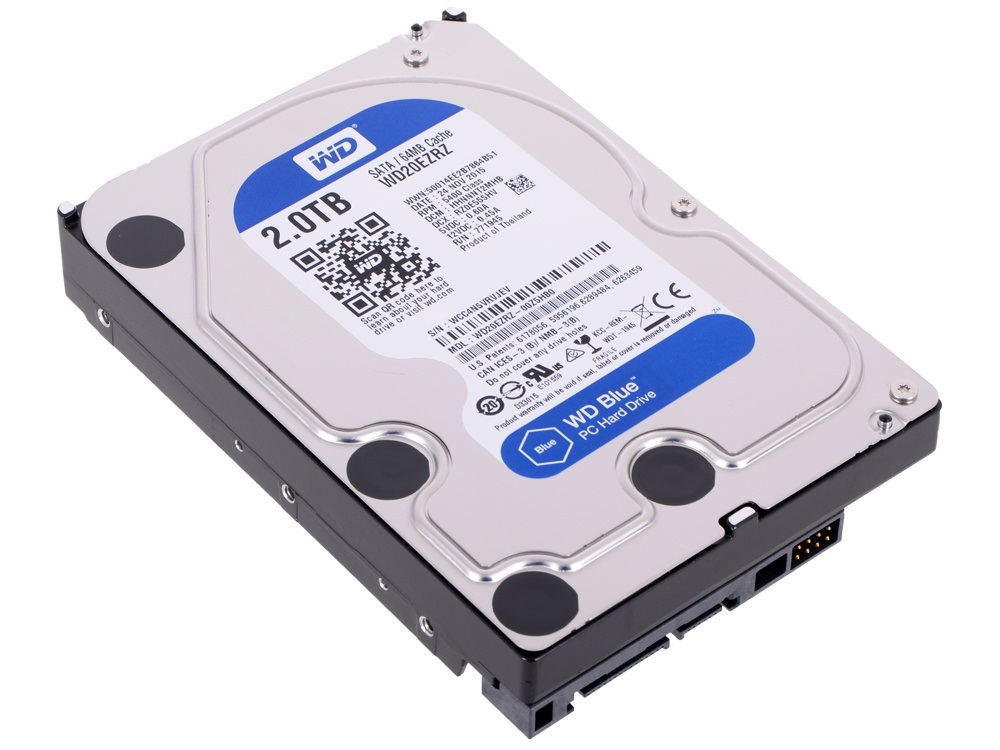 2TB Western Digital WD Blue 3.5-inch SATA III Desktop Hard Drive (5400rpm, 64MB cache) - image 1 of 1