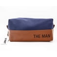 thumbnail image 1 of 2TC Collection - “The Man” Travel Toiletry Dopp Kit - Canvas with a Waterproof Lining - Brown and Navy - “The Man” Travel Toiletry Dopp Kit, 1 of 4