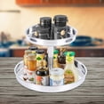 thumbnail image 1 of 2Tier 360 Rotating Lazy Susan Turntable Spice Rack Organizer for Kitchen Cabinet, 1 of 1