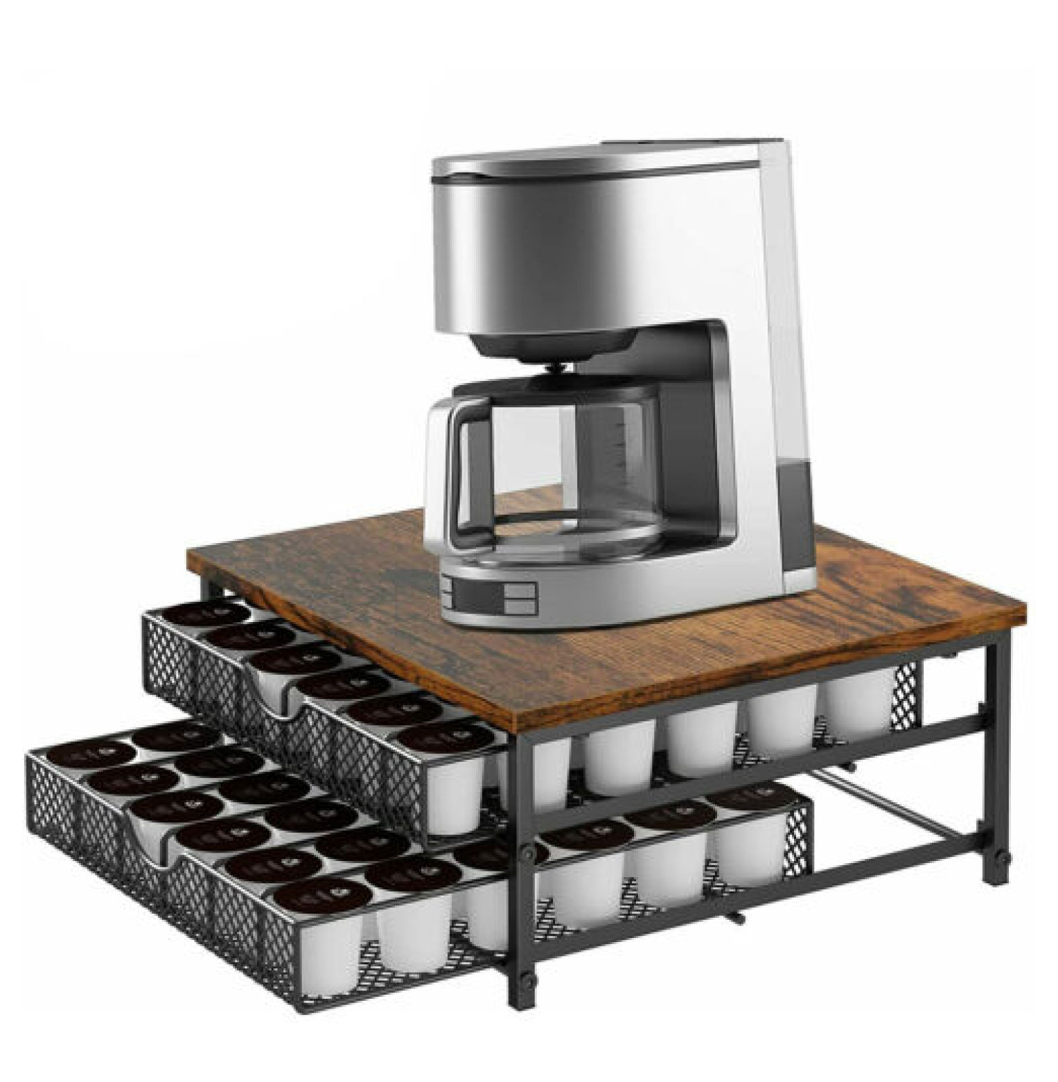 2Tier Coffee Pod Holder Drawer 72 KCup Storage Organizer Coffee