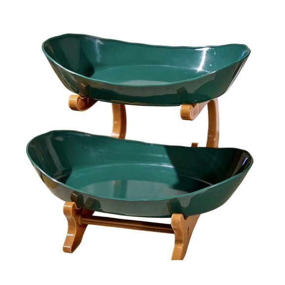 2Tier Oval Fruit Upgraded Fruit With Stand 3 Tiers Kitchen Countertop Organizer With Detachable Bowls For Fruits Vegetables For Home & Party Pasta Containers for Pantry Ceramic Containers with Lids