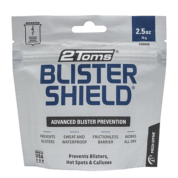2Toms BlisterShield, Blister Prevention Powder for Feet, 2.5 Ounce Pouch