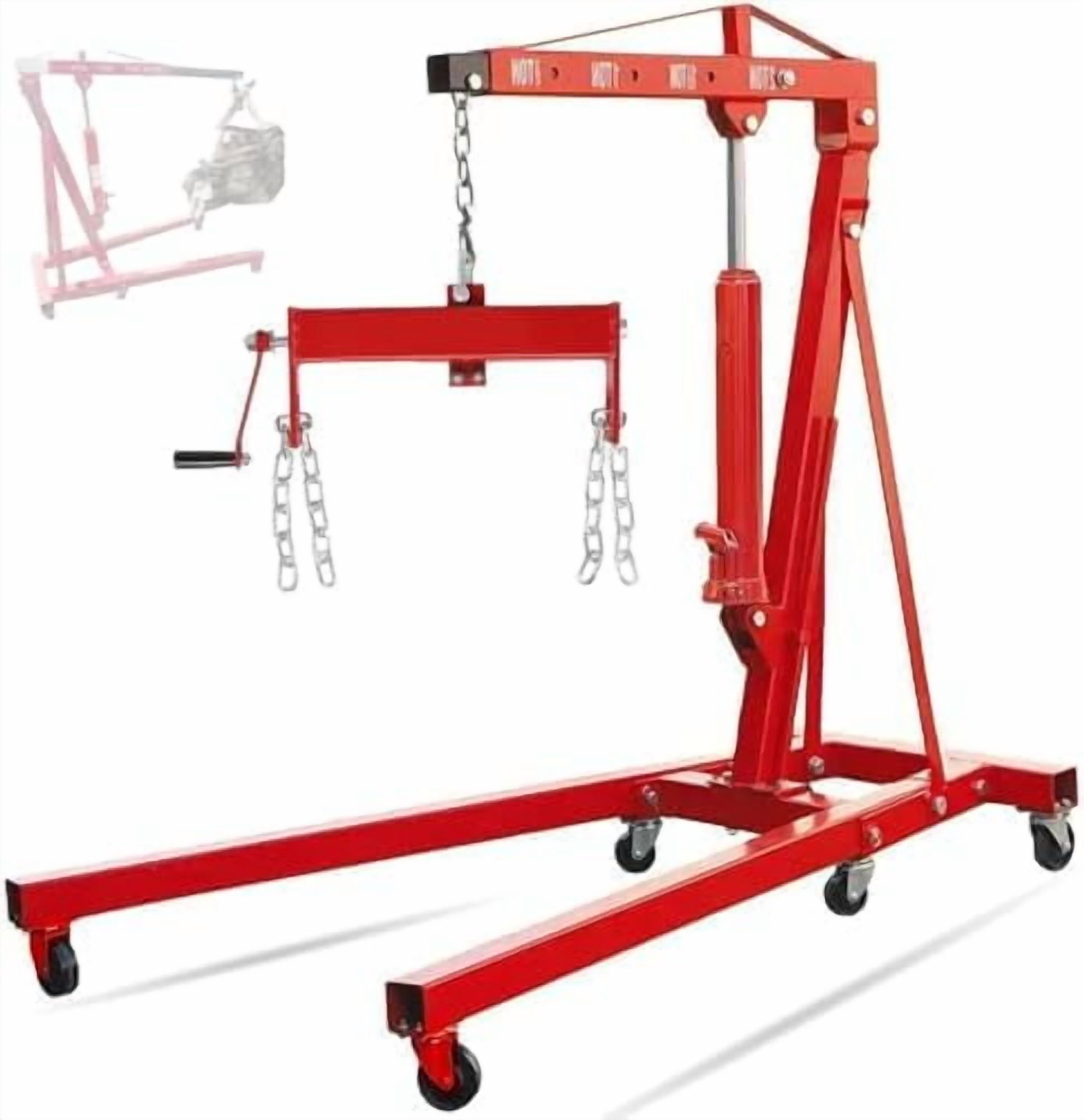 2Ton Engine Motor Hoist Stands with Load Leveler Lever Heavy Duty Steel ...