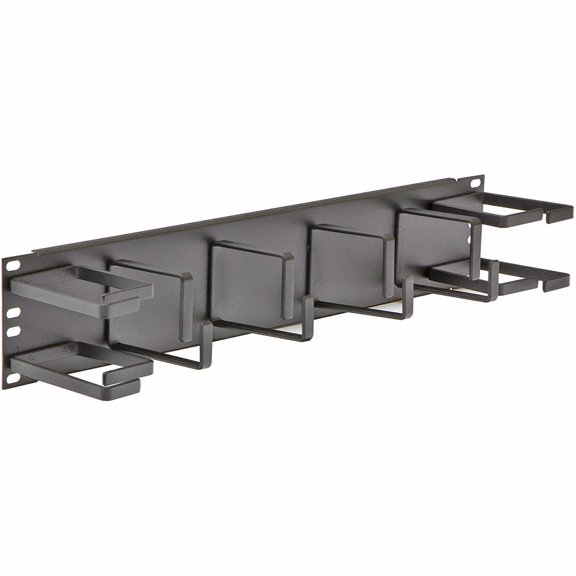 2U Cable Management Panel - 4 Vertical, 4 Horizontal RIngs