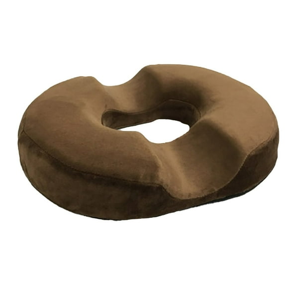 2U Donut Pillow, Comfort Memory Foam Seat Cushion, Hollow Breathable Car Home Plushcushion, Relief Sitting Tailbone Sciatica Pain, Coccyx Hemorrhoid Coffee