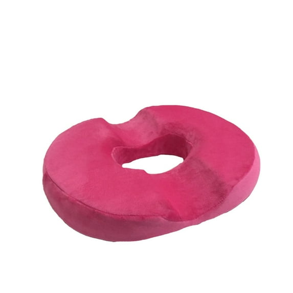 2U Donut Pillow, Comfort Memory Foam Seat Cushion, Hollow Breathable Car Home Plushcushion, Relief Sitting Tailbone Sciatica Pain, Coccyx Hemorrhoid Hot Pink