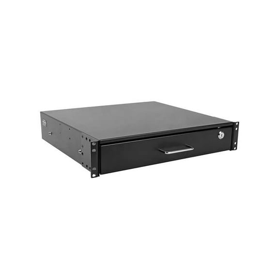 2U Locking Rack Mount Storage Drawer