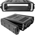 thumbnail image 1 of 2U Rack Case Standard 17" Depth, 19" Rackmount Flight Cases, Watertight Dust-proof 2 Space Shock Mount Racks with Microphone Compartments, 1 of 7
