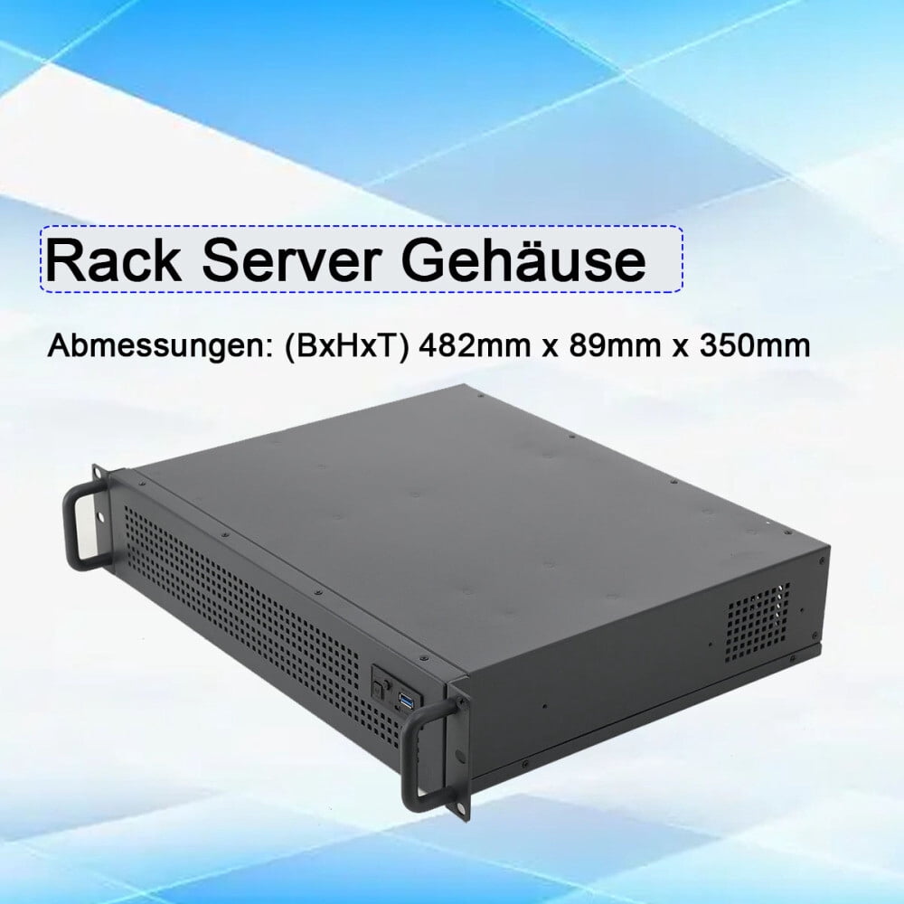 2U Server Chassis Rackmount Case Mini ITX Micro ATX Wall Mount Compact ...