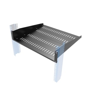 2U Vented Server Rack Shelf, 16-20 Inch Adjustable Depth, Universal 19" Mount