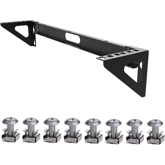 2U Vertical Wall Mount Rack - Steel Vertical Patch Panel Mounting Bracket for 19 inch Networking Equipment