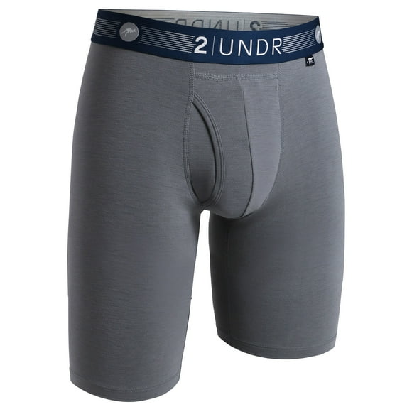 2UNDR Men's Flow Shift 9" Long Leg Underwear (Grey, XX-Large)
