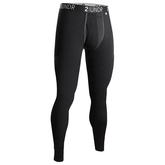 2UNDR Men's Long John (Black/Grey, Medium)