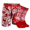 thumbnail image 1 of 2UNDR Men's Swing Shift Boxer Brief- Groove Sock Pack (Aloha, X-Large), 1 of 8