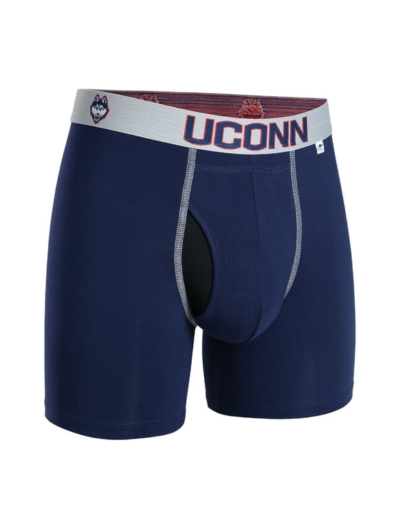 NCAA Team Colors Men's Swing Shift Boxers (Connecticut Navy, XX-Large)