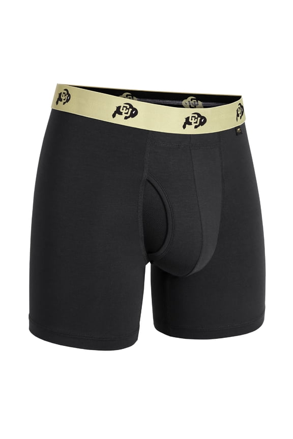 NCAA Team Colors Men's Swing Shift Boxers (Cu Black, Large)
