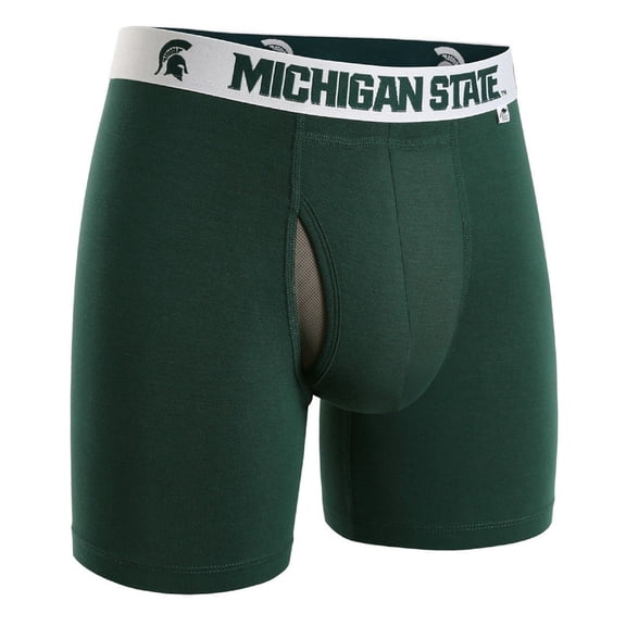 2UNDR NCAA Team Colors Men's Swing Shift Boxers (Msu Dark Green, Small)