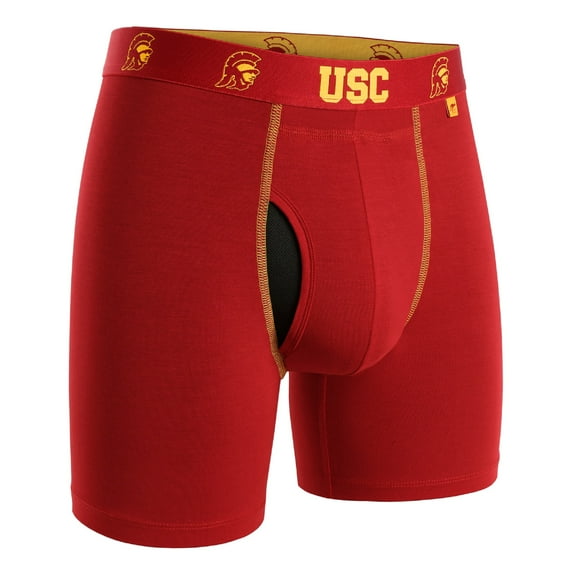 2UNDR NCAA Team Colors Men's Swing Shift Boxers (Usc Cardinal, Small)
